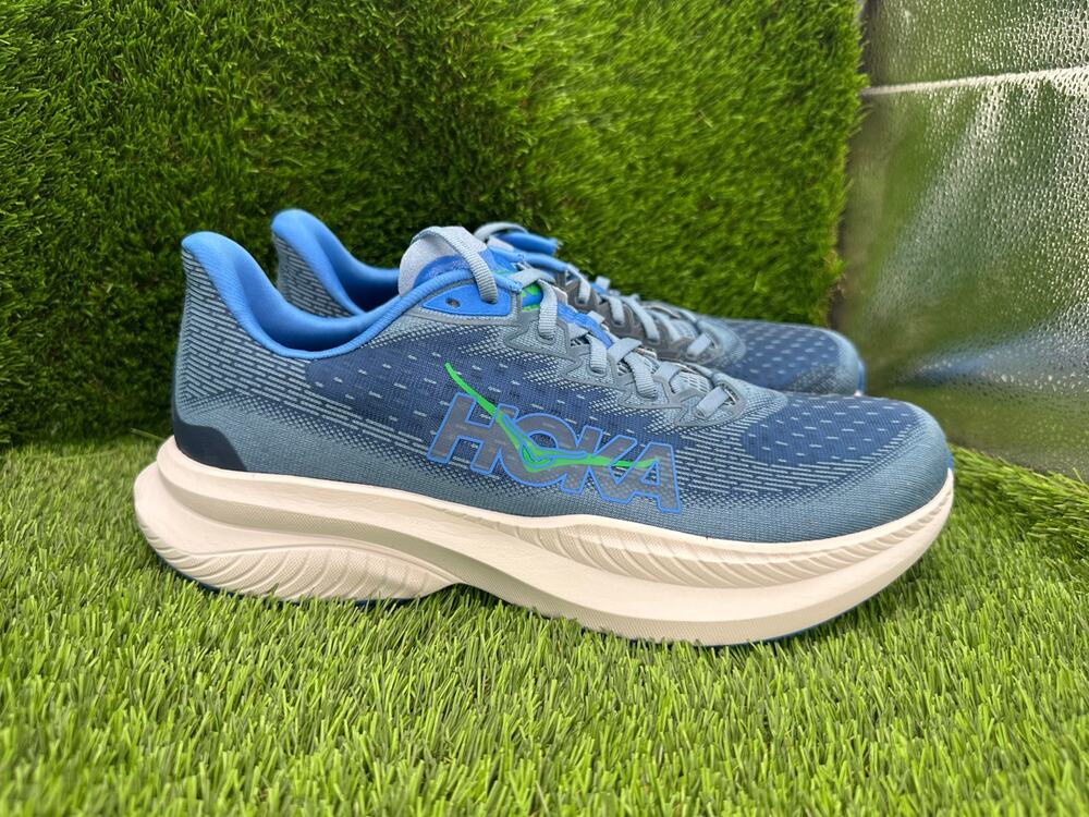 Hoka One One Mach 6 1147790-DHN Athletic Sneaker Men's 11D Blue Jacquard Sports